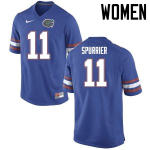 Women's Florida Gators #11 Steve Spurrier NCAA Nike Blue Authentic Stitched College Football Jersey TGX5262WD